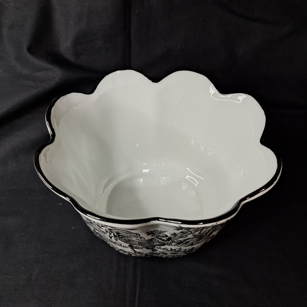 Early 1900's English Victorian Toile Transferware Jardiniere Garden Planter - Picture 8 of 13